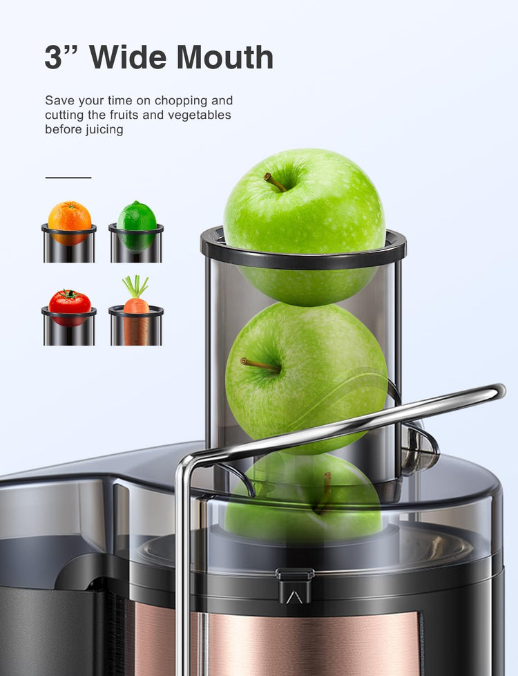 Juicer Machine 500W Centrifugal Juicer with Extra Wide Feed Chute