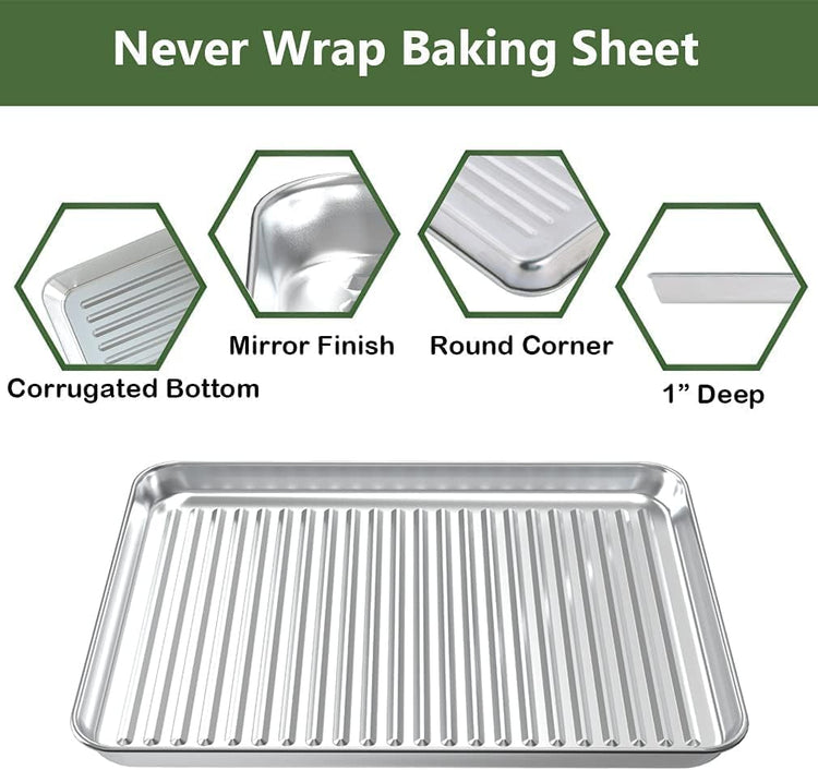 Half Baking Sheet Pan Cooling Rack Set