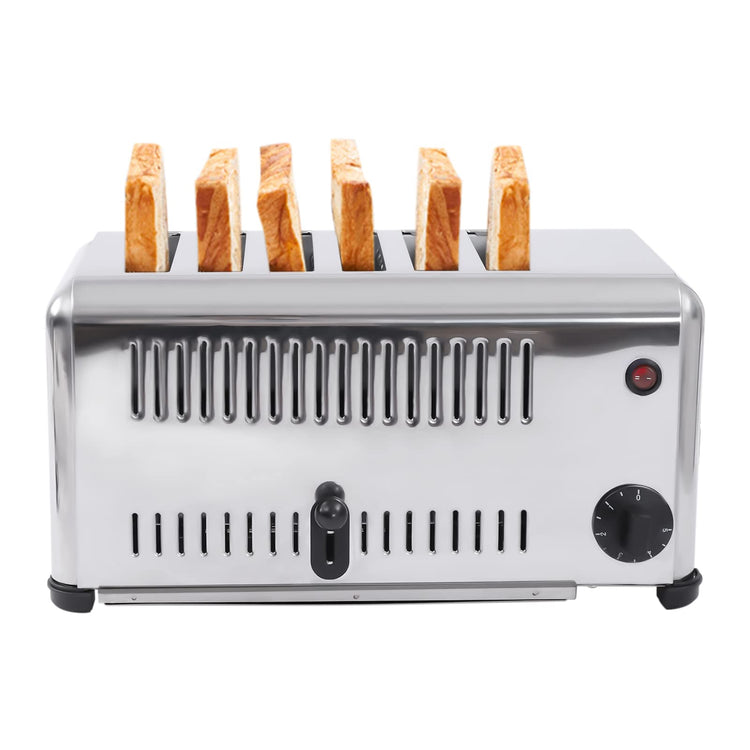 Commercial Toaster 6 Slices Stainless Steel Pop