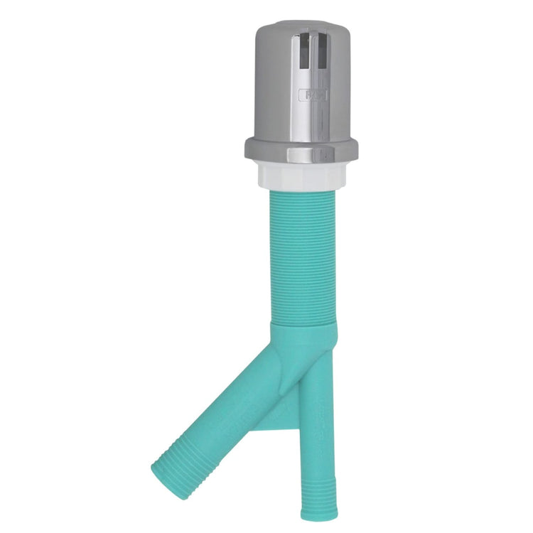 Dishwasher Air Gap with Skirted Cap and Extra Long Threaded Body for Thick or Thin Kitchen Countertops