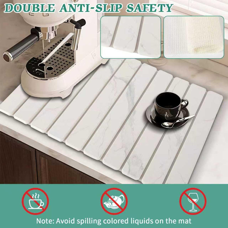 Stone Dish Drying Mat for Kitchen Counter
