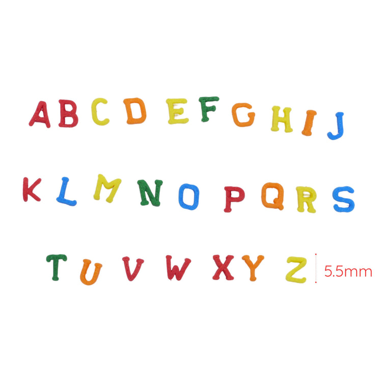 Quins Alphabet Sprinkles for Cake Decorating (6.1 Ounce)