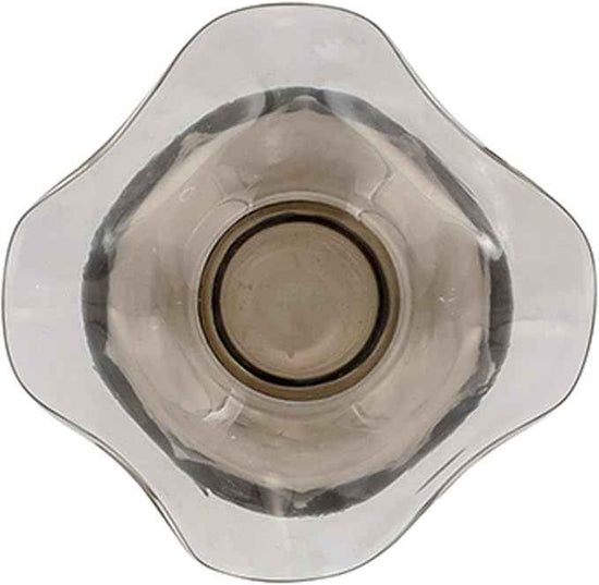 Hibiscus Glass Gray Bud Vase