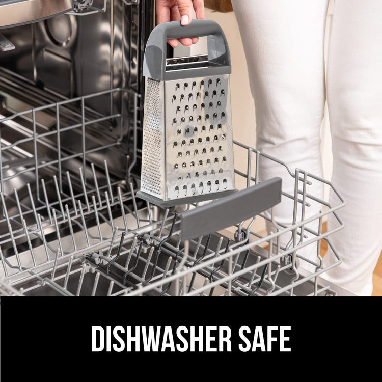 XL 4 Sided Stainless Steel Cheese Grater With Measurement Container