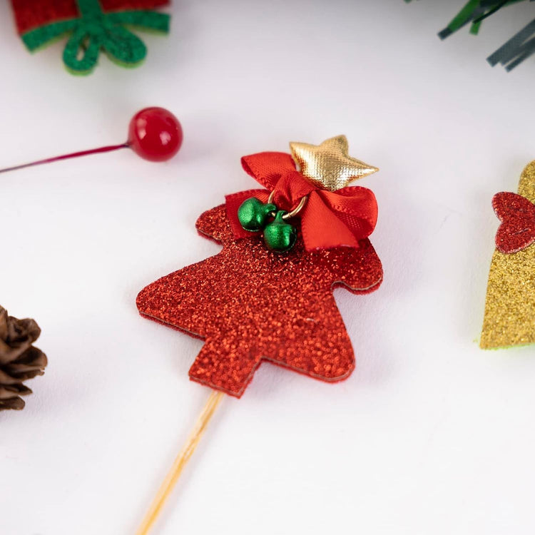 18Pcs Christmas Cake Toppers (8 Count)