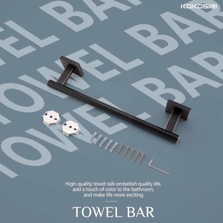 Hand Towel Bar Bathroom Towel Holder for Bath Kitchen Cabinet Towel Rails 16 Inch Oil Rubbed Bronze Stainless Steel B4005ORB