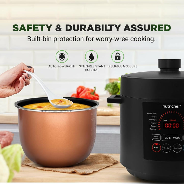 Electric Pressure Cooker 6 Quart Capacity