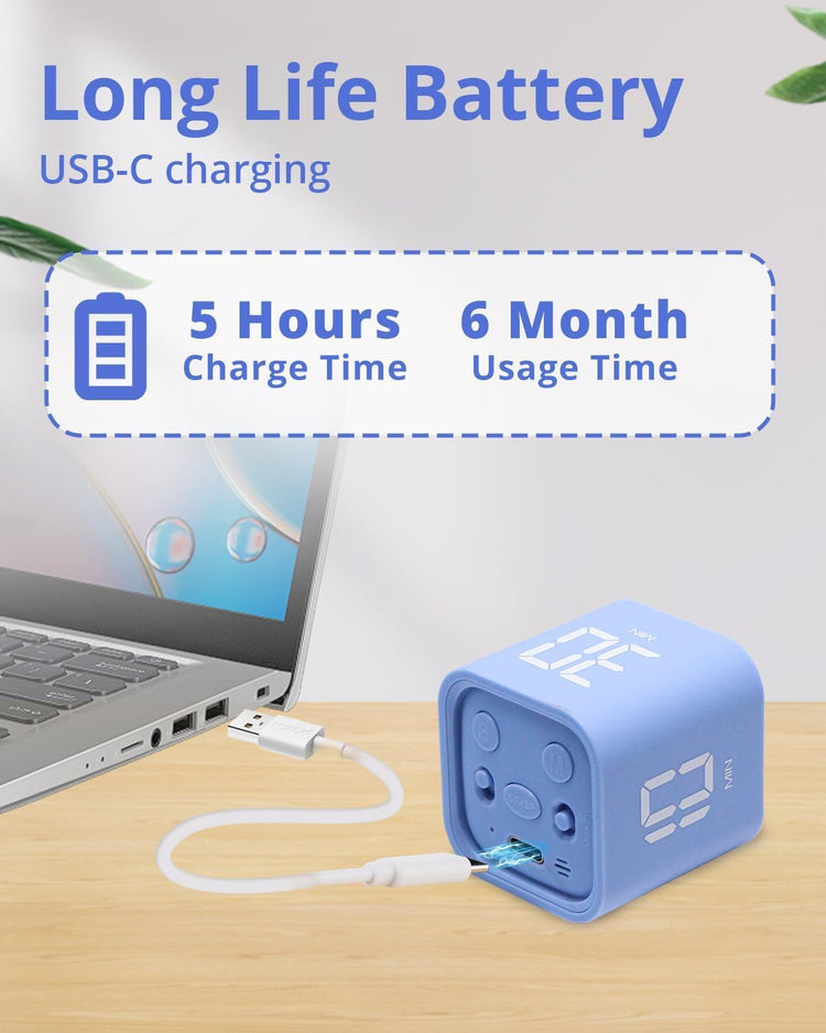 Productivity Timer Flip Gravity Sensor Cube Timer Countdown & Countup