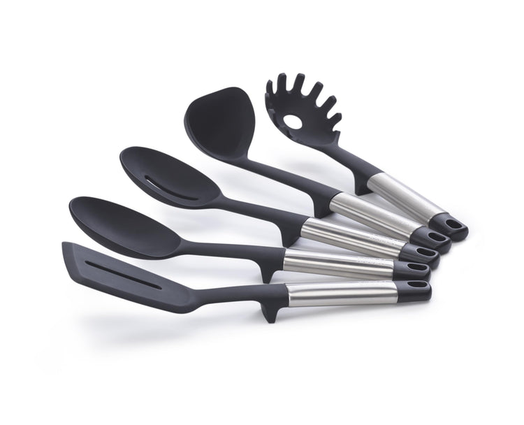 Elevate 5 piece Silicone Kitchen Utensils Carousel (Utensils Set)