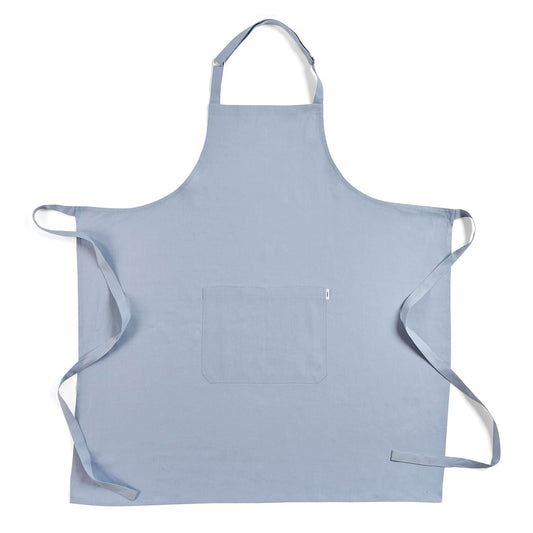 100% Pure Linen Apron Dusty Blue