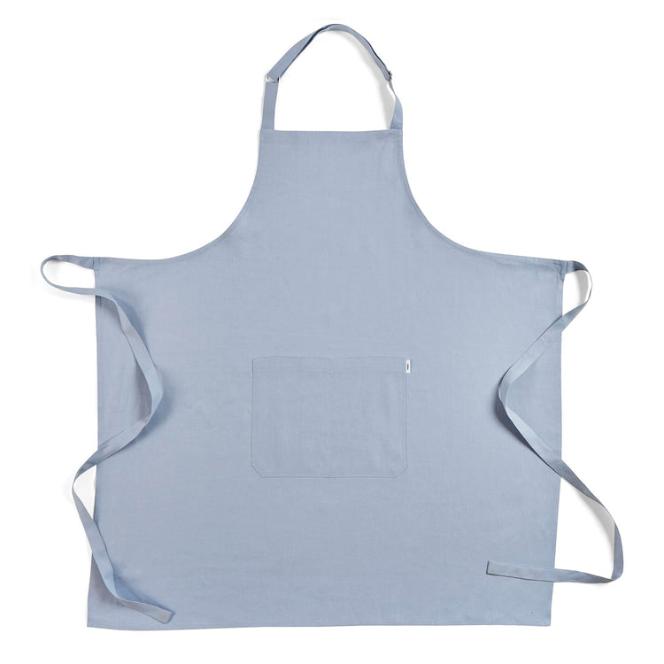 100% Pure Linen Apron Dusty Blue