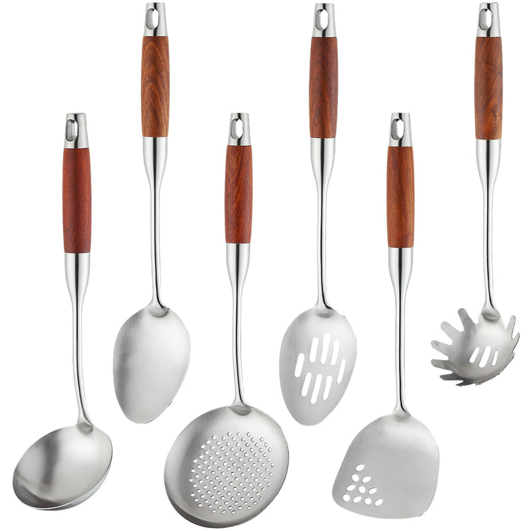 18 10 Stainless Steel Kitchen Utensils Set (6 Count)