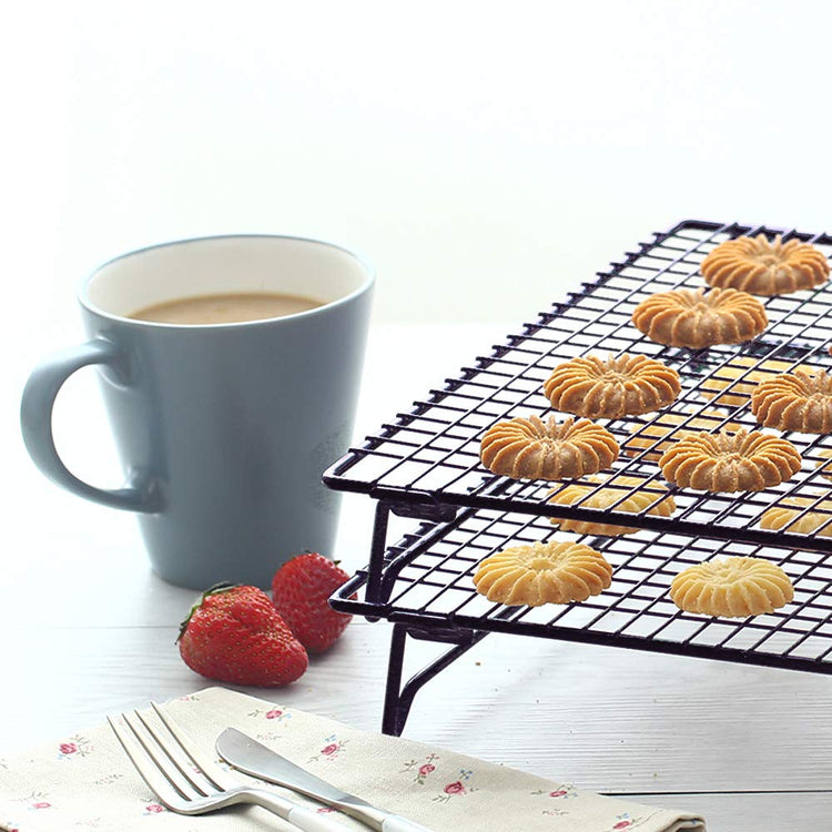 2 Piece Cooling Rack with Collapsible Folding Legs (2 Count)