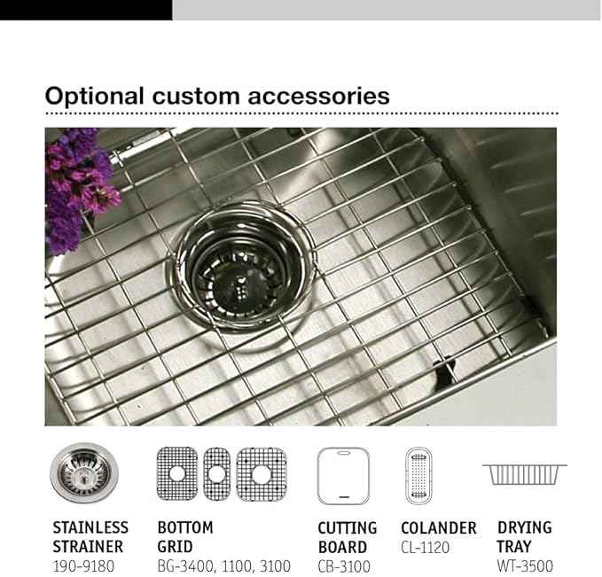 Houzer Stainless Steel PGT-4322-1 Premiere Gourmet Series - Topmount 4-Hole Triple Bowl Kitchen Sink, Premium Corrosion Resistant Quality, Ideal for Kitchen and Bar Use, Includes 2 Basket Strainers