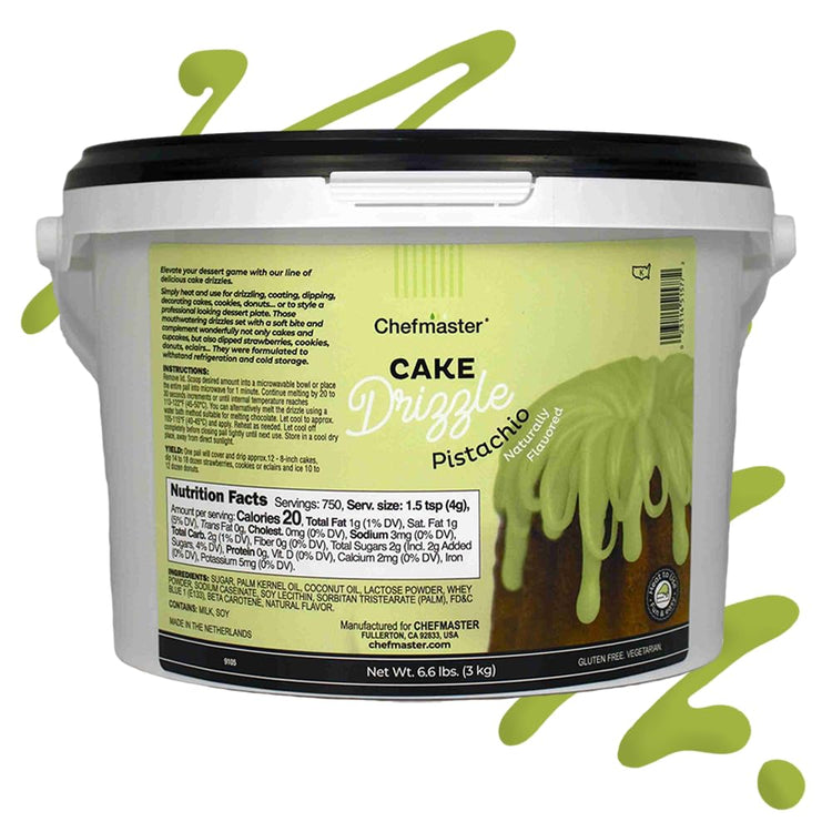 Pistachio Flavored Cake Drizzle by Chefmaster (105.6 Ounce)