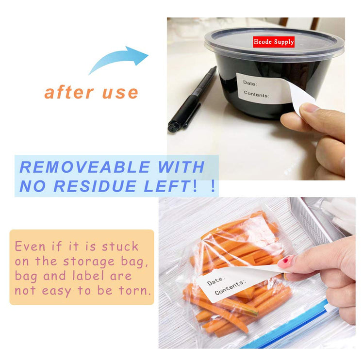 1 x 3'' Self Adhesive Removable Freezer Food Storage Labels (600 Count)