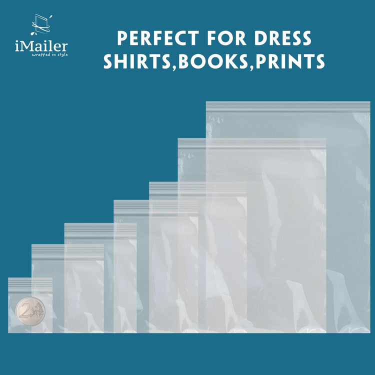 1000 Count 13" x 15" Clear Reclosable Zip Plastic Poly Bags