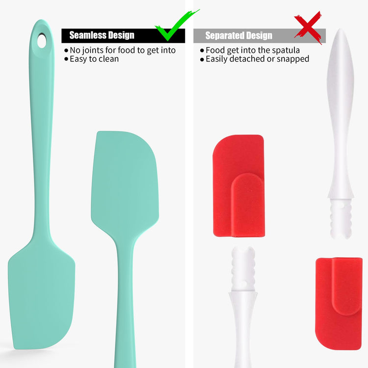600°F Heat Resistant Silicone Spatula Scrapers (4 Count)