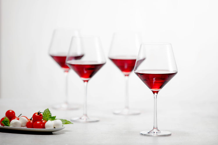 Pure Burgundy Red Wine Glass (4 Count)