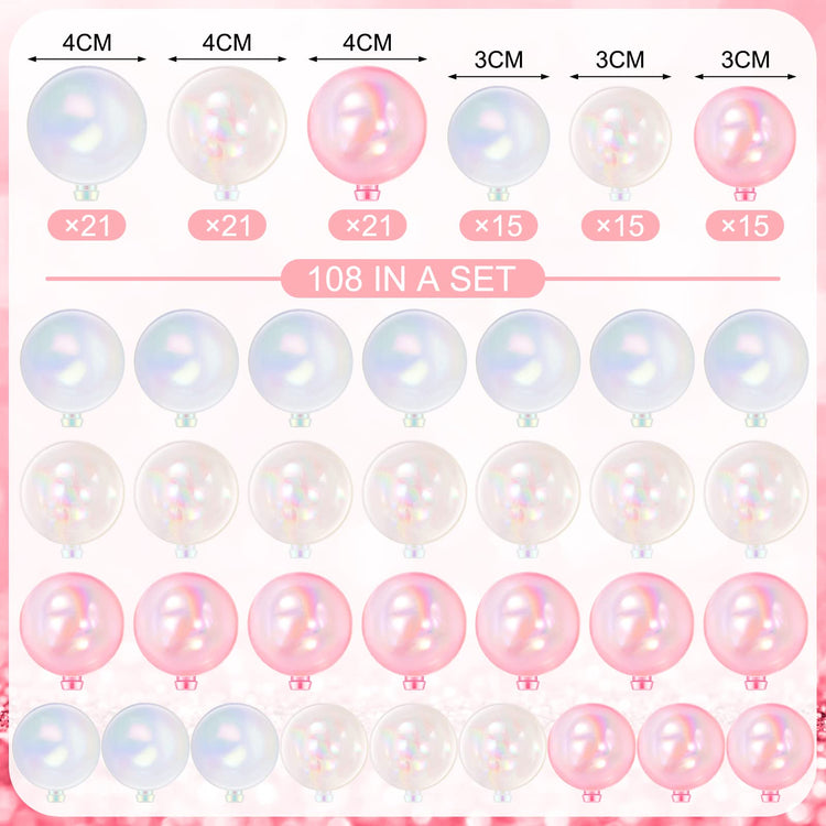 108 Pcs Balls Cake Topper