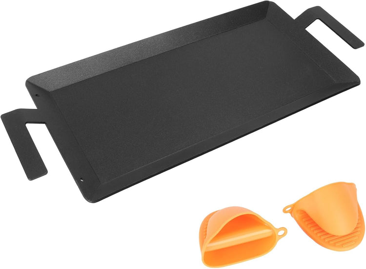 Carbon Steel Griddle - Professional Cookware Griddle Pan for Induction, Stove Top, Gas Grill, Cooktop, Electric and more, 24" x 10" NonStick Flat Top Griddle Plate Skillet, Indoor/Outdoor Use - Nestoria
