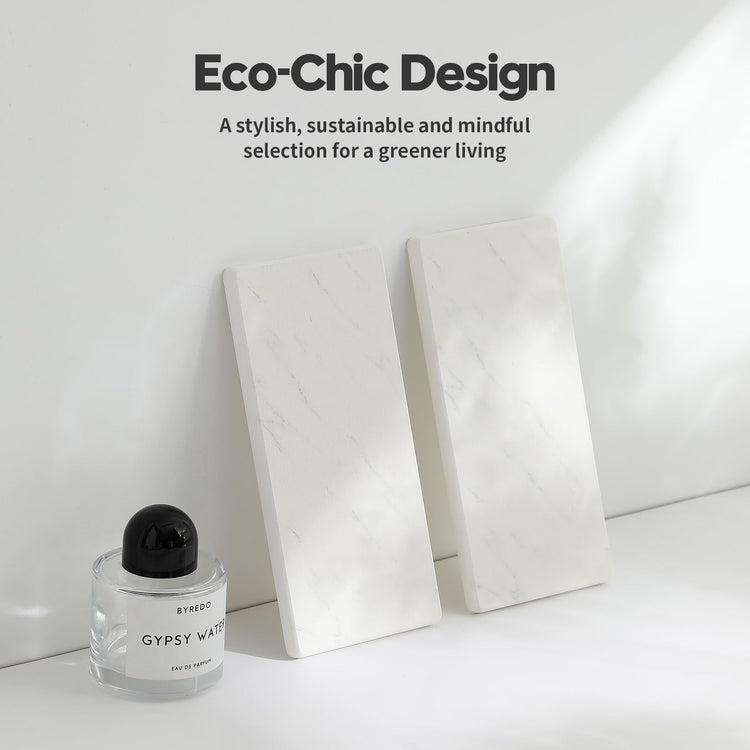 2PCS Diatomite Marble Stone Drying Mat for Kitchen Counter (2 Count)