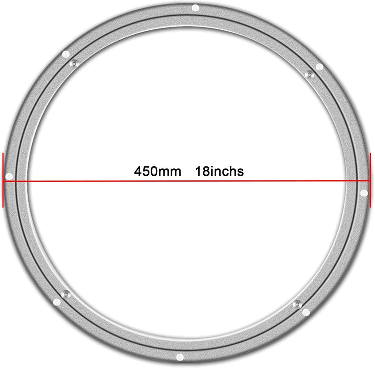 18 Inchs Heavy Duty Lazy Susan Aluminum Hardware Metal Rotating Turntable Bearings Swivel Plate Hardware for Dining-Table and Workbench …