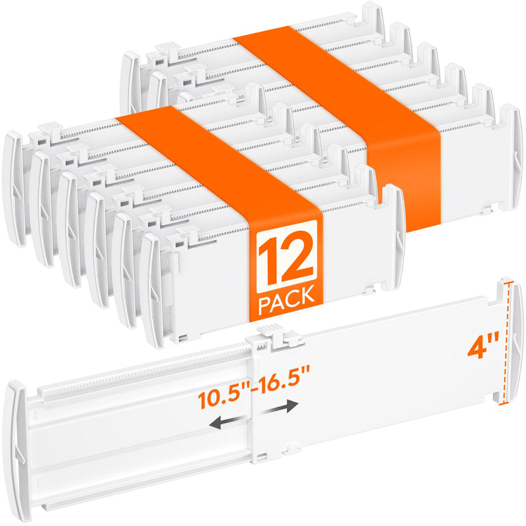 12 Pack 4" High Drawer Dividers (12 Count)