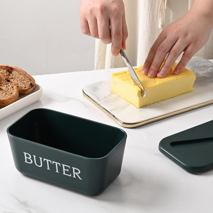 Large Butter Dish With Lid And Knife