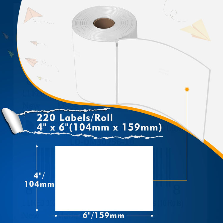 6600 Direct Thermal Labels 4" x 6" (6600 Count)