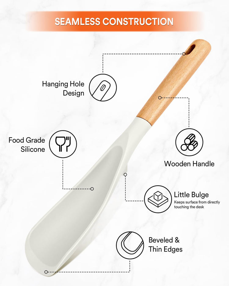 Cooking Spoon and Rice Scooper for Nonstick Cookware
