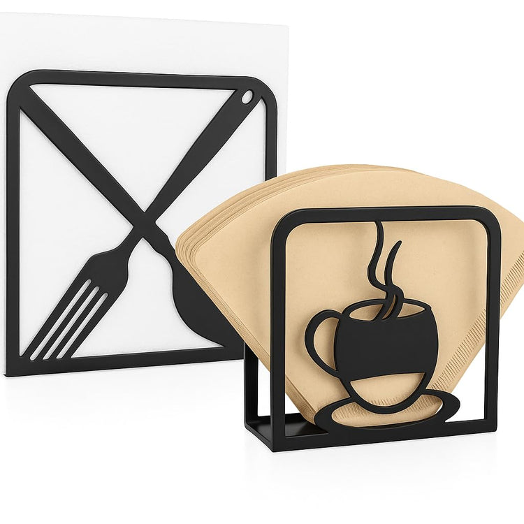 2 Pack Modern Metal Napkin Holder for Kitchen & Dining Table (2 Count)