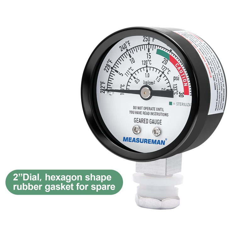 Black Steel Pressure Cooker Gauge