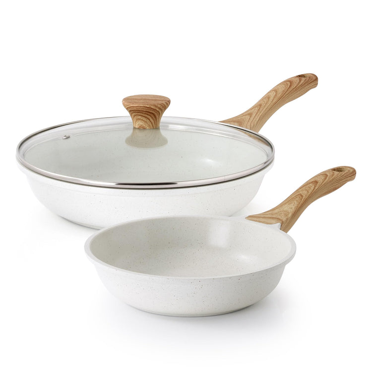 Ceramic Nonstick Frying Pan Skillets (2 Count)