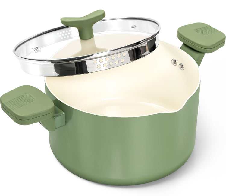 6 Qt Ceramic Nonstick Pasta Pot with Strainer Lid