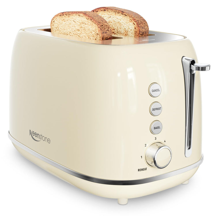 Toasters 2 Slice Retro Stainless Steel Toasters with Bagel