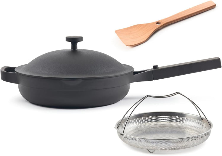 Our Place Always Pan 2.0-10.5” (2.6 Qt) Nonstick, Toxin-Free Ceramic Cookware | Patented 10-in-1 Aluminum Frying & Sauté Pan | Safe for Oven, Induction & All Cooktops up to 450°F | Char - Nestoria