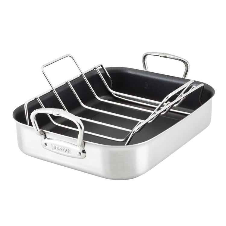 Provisions 14.5" Classic Clad Nonstick Roasting Pan with Stainless Steel Rack