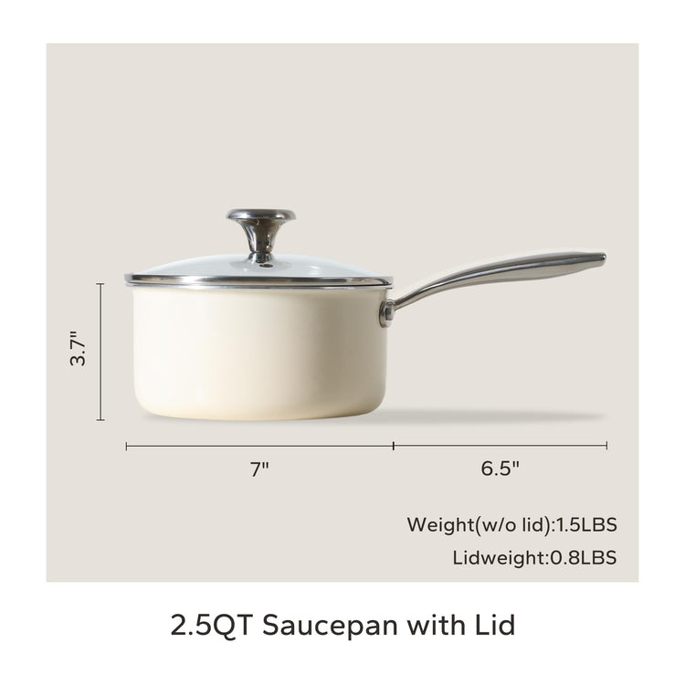 Ceramic Sauce Pan with Lid