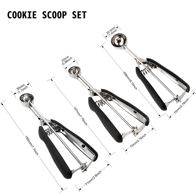 Small Cookie Scoop Set (3 Count)