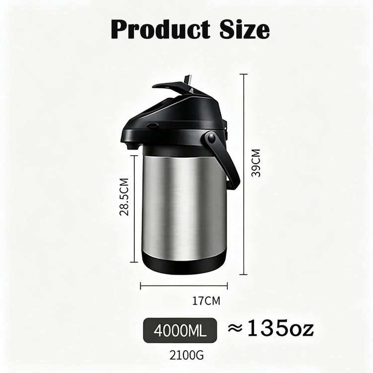 135 oz&4L Airpot Coffee Carafe Thermal for Keeping Hot