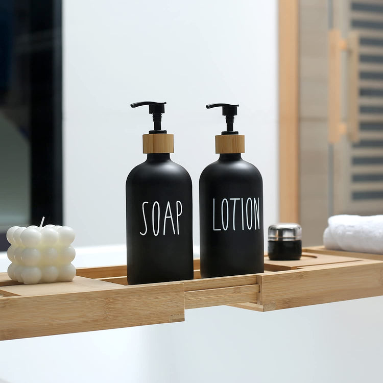 Black Soap Dispenser Bathroom Set