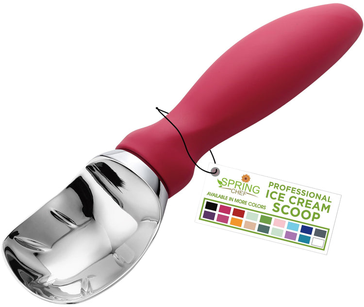 Heavy Duty Metal Ice Cream Scoop with Comfortable Handle