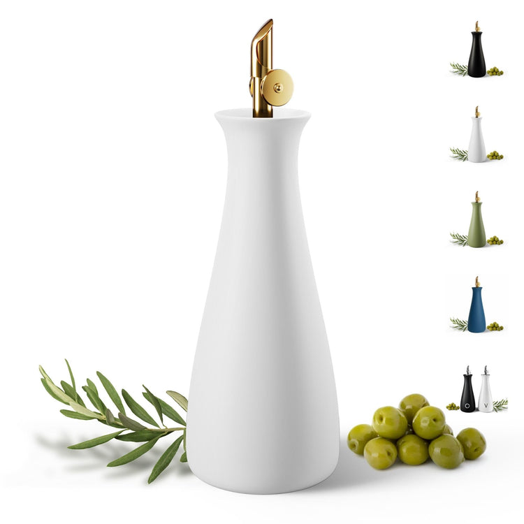 Ceramic Olive Oil Dispenser with Self