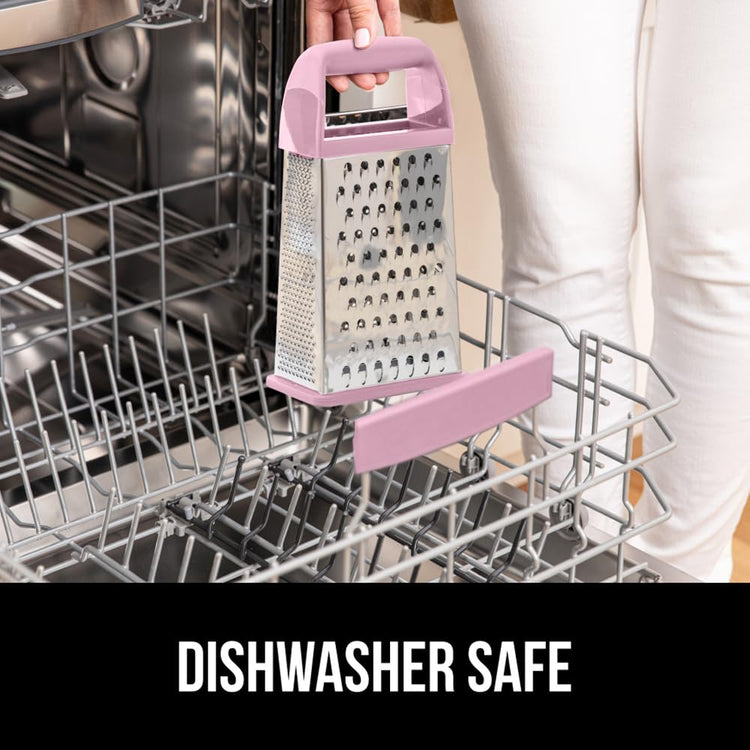 XL 4 Sided Stainless Steel Cheese Grater With Measurement Container
