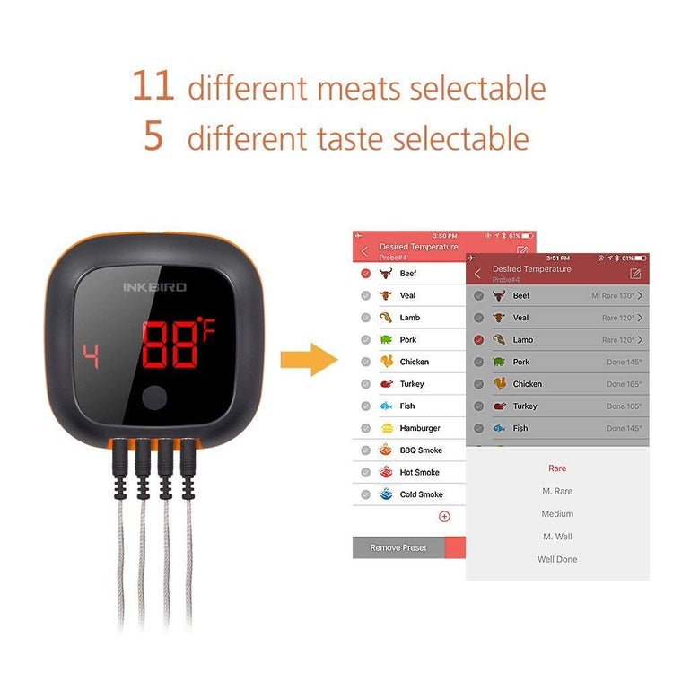 Bluetooth Digital Wireless Food Meat Thermometer IBT