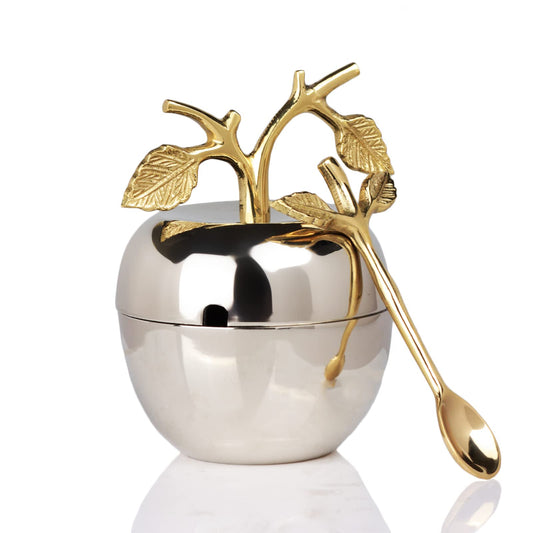 Silver Honey Jar Dish