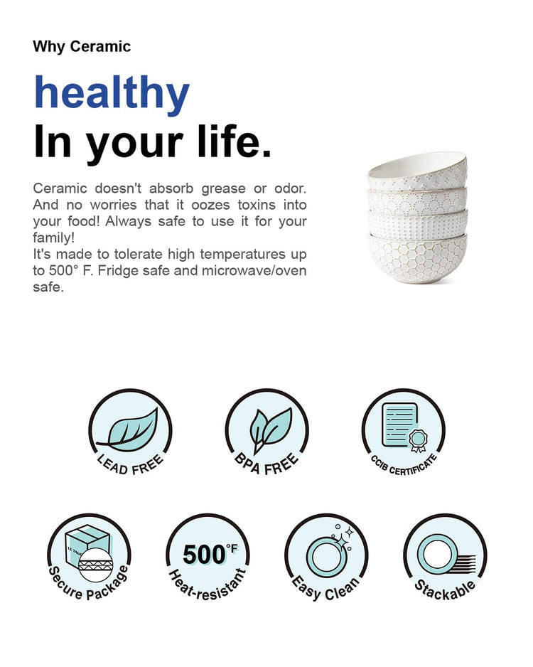 Cereal bowls 26 oz (4 Count)