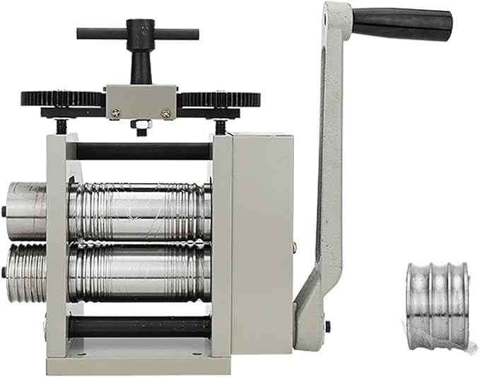 4-in-1 Rolling Mill, 2/"50mm Jewelry Rolling Mill with Hand Crank, Rolls Gold/Silver/Brass/Copper into Sheet, Square/Half-Round/Round Wires (Multi-Size) | 0.03-6.5mm Press Thickness