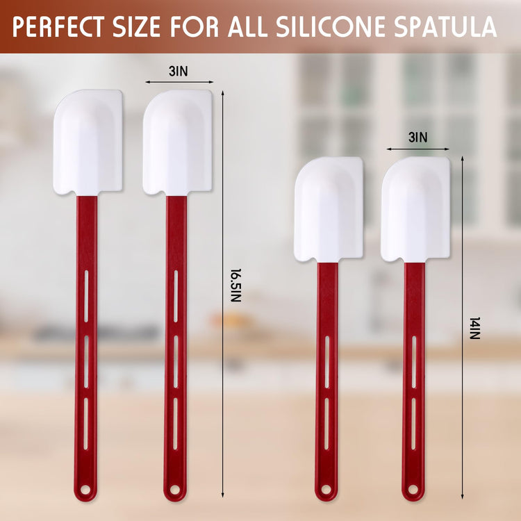4 Pcs Rubber Spatulas Silicone Heat Resistant (4 Count)